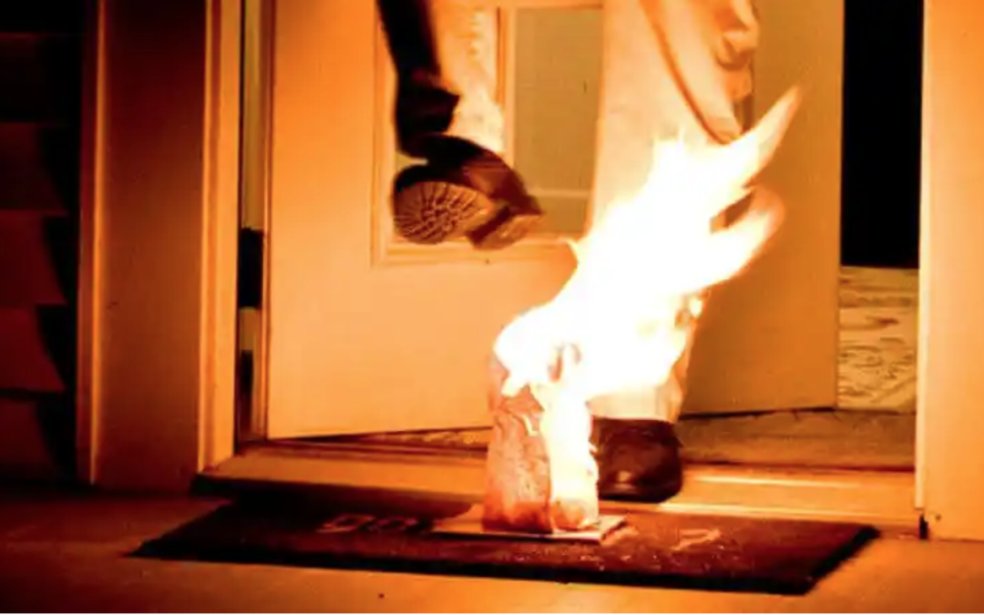 SA Health a burning poo bag